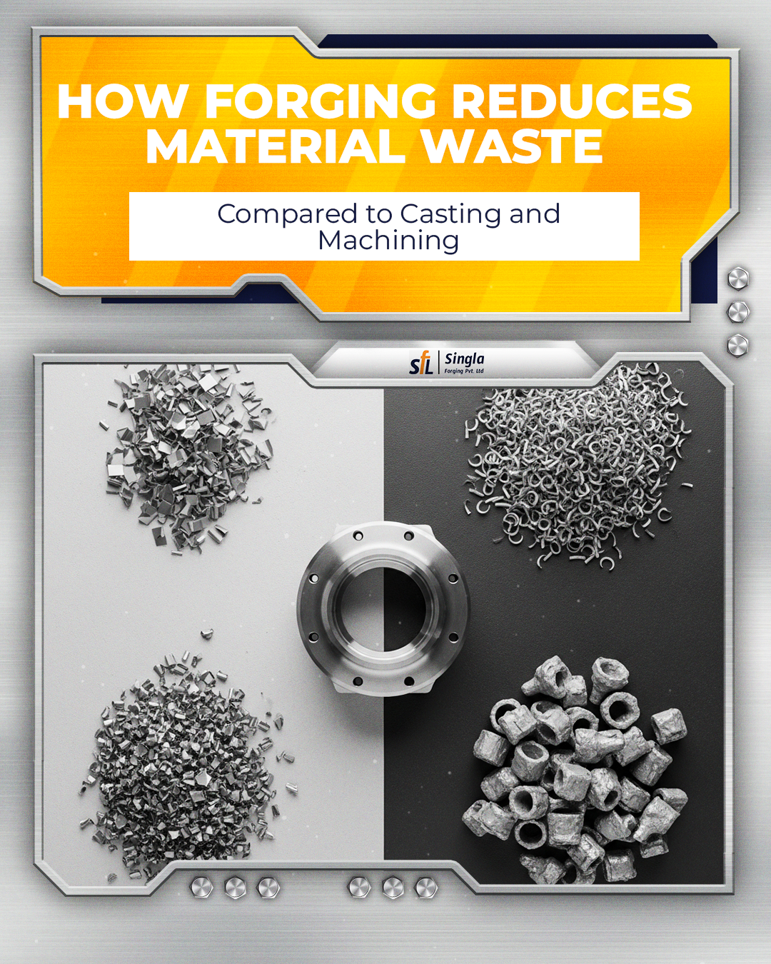 How Forging Reduces Material Waste Compared to Casting and Machining